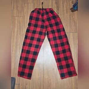 Red and Black Plaid Women's Pajama Pants